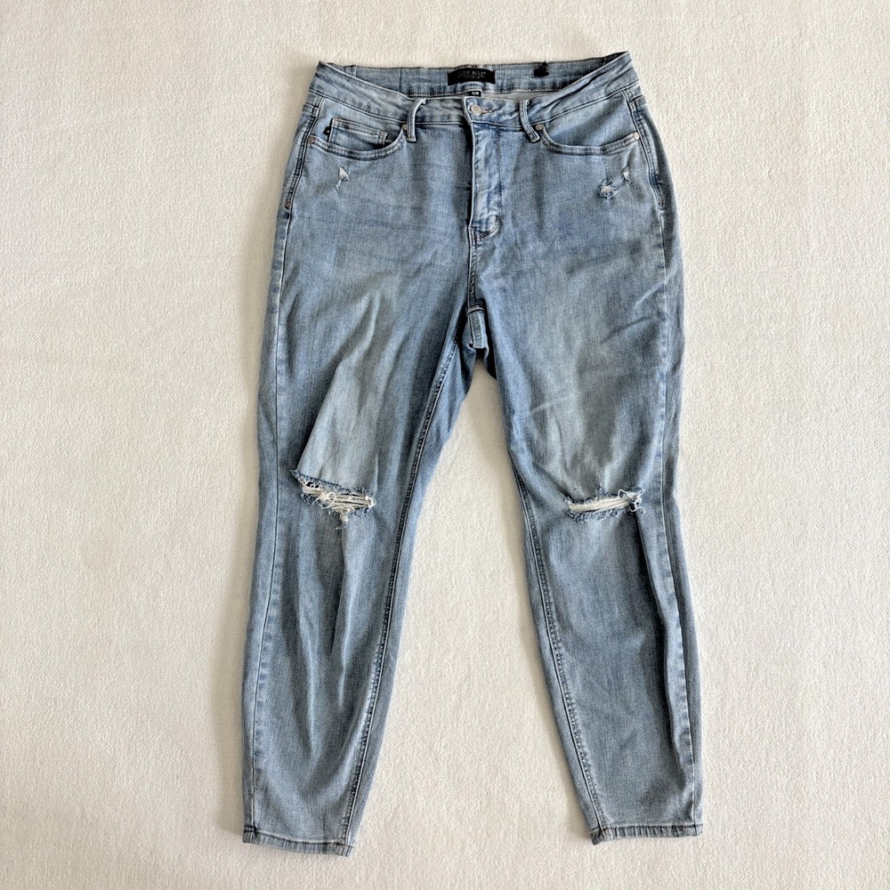 Judy Blue Skinny Fit Jeans Womens 16W Light Wash Distressed JB88797 LT
